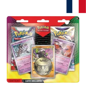 Pokémon JCC: Pack promo 2 boosters (3 cartes promo) Favianos, Félicanis et Fortusimia